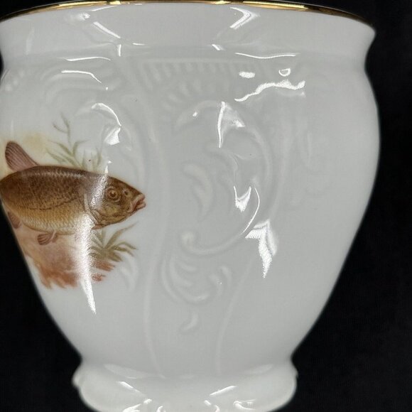 Bernadotte Fine China Tea Coffee Cup and Saucer Set Czech Republic Fish Wildlife - Picture 8 of 8